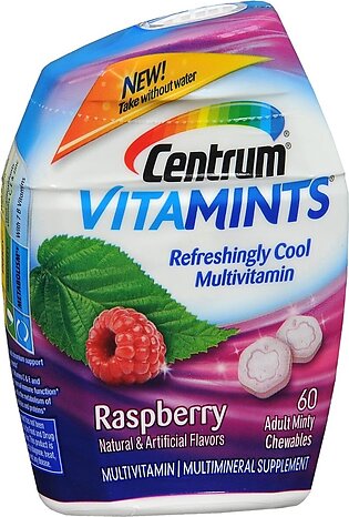 Centrum Vitamints Multivitamin Supplement Adult Minty Chewables Raspberry – 60 EA