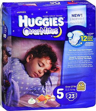 HUGGIES Overnites Diapers Size 5 Over 27 lb – 21 EA