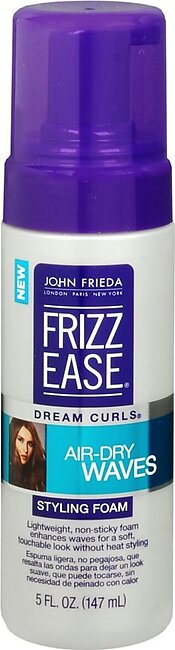 John Frieda Frizz Ease Dream Curls Air-Dry Waves Styling Foam – 5 OZ