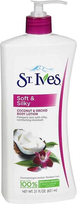 St. Ives Soft & Silky Body Lotion Coconut & Orchid – 21 OZ