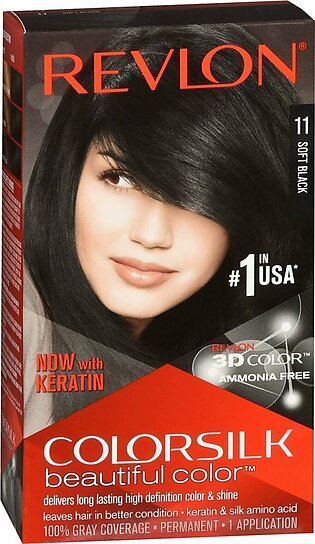 Revlon ColorSilk Hair Color Soft Black 11 – 1 EA