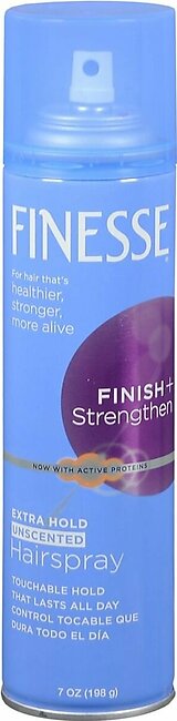 Finesse Finish + Strengthen Hairspray Extra Hold Unscented – 7 OZ