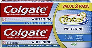 TOOTHPASTE TOTAL WHITENING GEL TWIN PACK 2-6-12 OUNCE (12 units per case)