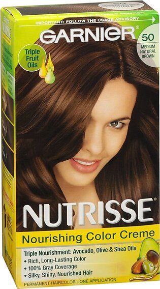 Garnier Nutrisse Haircolor – 50 Truffle (Medium Natural Brown) – 1 EA
