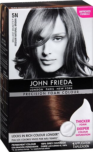 John Frieda Precision Foam Colour Brilliant Brunette (Medium Natural Brown) 5N – 1 EA