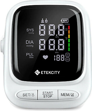 Etekcity Smart WiFi Scale for Body Weight, Black & Etekcity Smart Blood Pressure Monitor, White Bundle