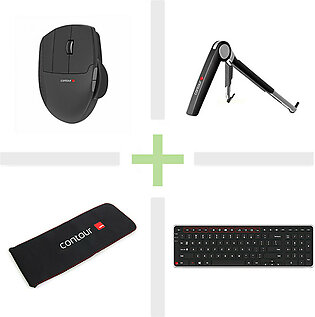 CONTOUR Travel Kit Lite Left Wireless Keyboard & Mouse Bundle