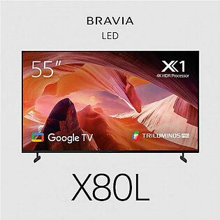 Sony Bravia X80L TV 55" Entry 4K (3840 x 2160), 17/7, 450-cd/m2, HDR10, HLG, Dolby Vision, Motionflow XR, TRILUMINOS PRO, Android TV, Google TV
