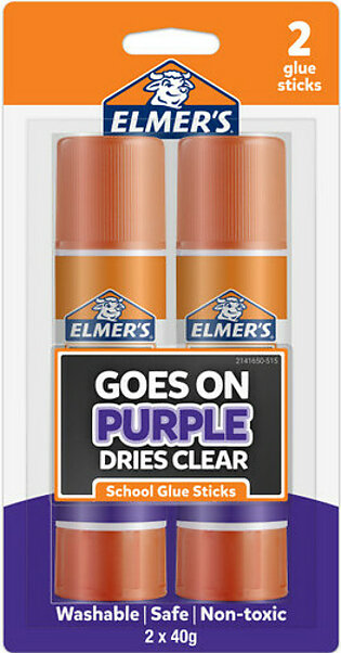 ELMER'S Glue Stick 40G Ppl Pack of 2 Box of 6