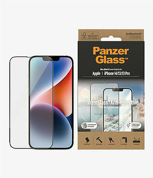 PANZER GLASS Apple iPhone 14 / iPhone 13 / iPhone 13 Pro Anti-Reflective Screen Protector Ultra-Wide Fit - (2787), AntiBacterial, Scratch Resistant