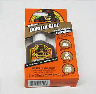 Gorilla Original Gorilla Glue, Waterproof Glue, 2 ounce Bottle, Brown