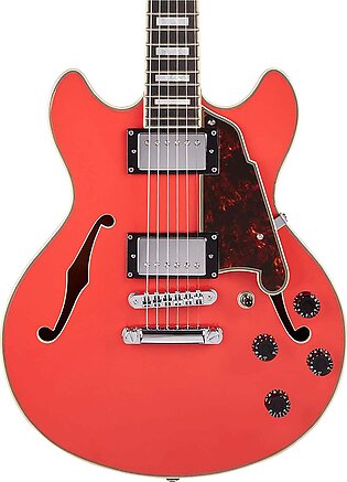 D'Angelico Premier Mini DC Electric Guitar - Fiesta Red with Stopbar Tailpiece