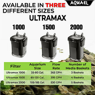 Aquael Ultramax Canister Filter (1500/65-120 Gallons)