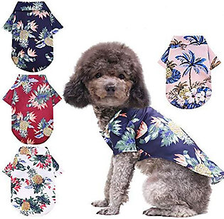 wSelio 4-Pack Hawaiian Dog Shirt, Summer Cool Breathable Swe..