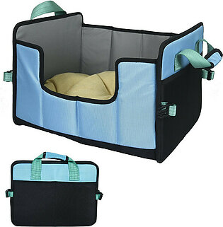 Pet Life Travel-Nest Folding Travel Cat and Dog Bed, LG, Blu..
