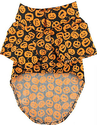 DOGGIE DESIGN Holiday Dog Camp Shirt - Halloween Jack-0-Lant..