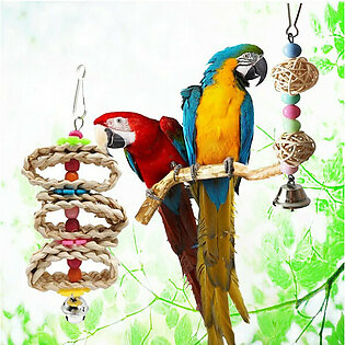 JIAYUE Bird Parrot Swing Toys - 12pcs, Parrots Chewing Toys ..