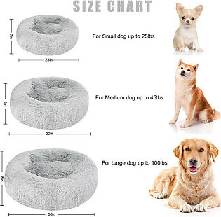 Dog Bed & Cat Bed, Calming Anti-Anxiety Donut Dog Cuddler Be..