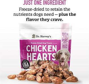 Dr. Harvey's Chicken Hearts Freeze Dried Training Dog T..