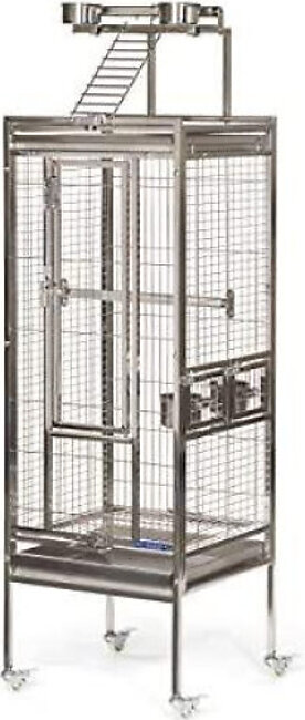 Prevue Pet Products Stainless Steel Playtop Bird Cage, Small