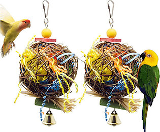 Zomine 2 Pack Hanging Bird Chewing Takraw Toys - DIY Foragin..