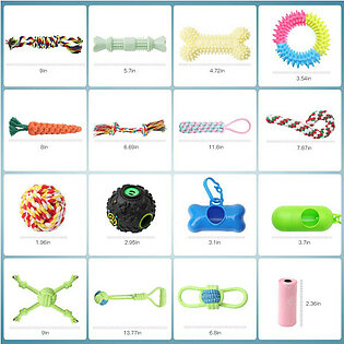 Dog Chew Toys for Puppy Teething - 20 Pack Indestructible Pe..