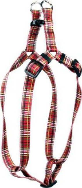 Yellow Dog Design Tartan Red Step-in Dog Harness-Size Small-..