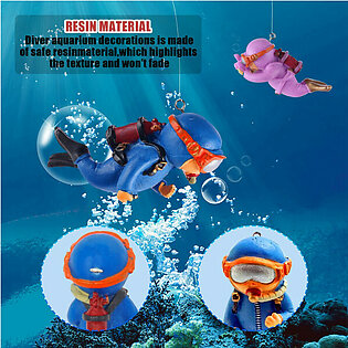 MTAP 2PCS Aquarium Decorations, Cute Diver Fish Tank Accesso..