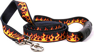 Yellow Dog Design Red Flames Uptown Dog Leash, Small/Medium-..