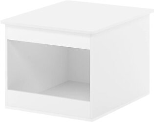 Furinno Peli Top Opening Litter Box Enclosure, Solid White