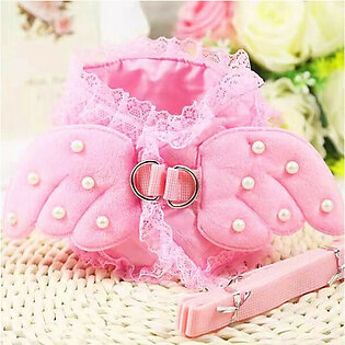 Pink Cute Adorable Pet Cat Dog Harness and Leash Set with La..