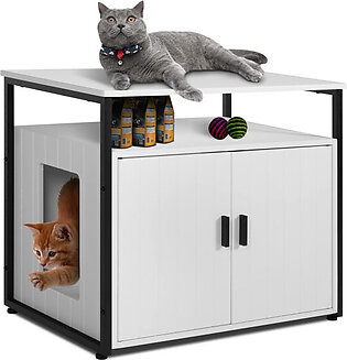 YGBH Cat Litter Box Enclosure,Washroom Bench, Spacious Stora..