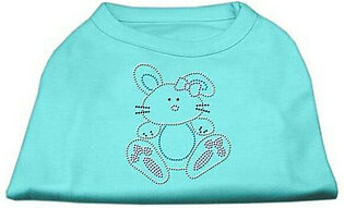Mirage Pet Products Bunny Rhinestone Dog Shirt, X-Large, Aqu..