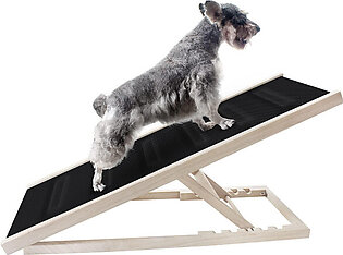 Upgrade Adjustable Folding Pet Ramp for Dogs and Cats with I..