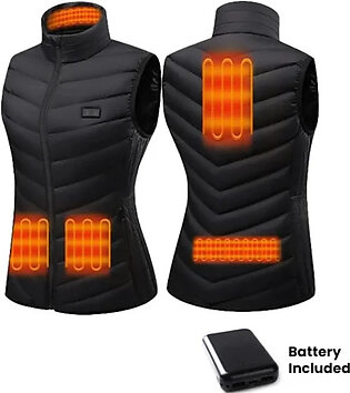 Women’s Black Heated Puffer Vest | Battery Pack Included