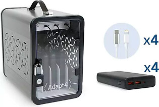 ADAPT4 USB-C CHARGING STATION WITH ACTIVE CHARGE UPGRADE AND APPLE CONNECTORS