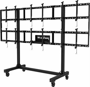 Peerless-AV Portable Video Wall Cart 2x2 and 3x2 Configuration for 46" to 55" Displays