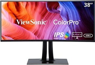 ViewSonic VP3881A 38-Inch IPS WQHD+ Curved Ultrawide Monitor with ColorPro 100% sRGB Rec 709, Eye Care, HDR10 Support, USB C, HDMI, USB, DisplayPort for Professional Home and Office