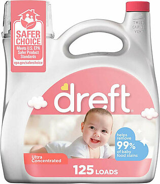 Dreft Ultra Concentrated Liquid Baby Laundry Detergent (125 Loads, 170 fl. oz.)