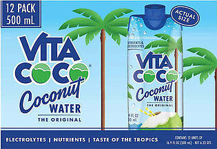 Vita Coco Coconut Water, Original, 16.9 fl oz, 12-count