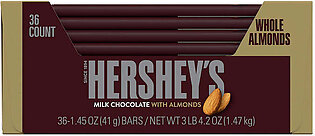 Hershey's Milk Chocolate With Almonds, 1.45 oz, 36-count