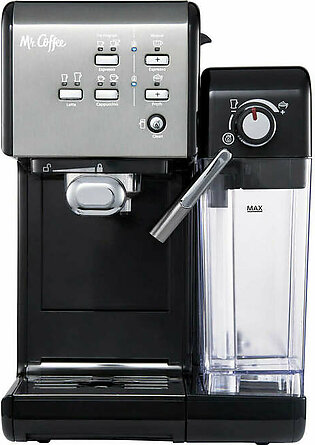 Mr. Coffee One-Touch CoffeeHouse Espresso and Cappuccino Machine, Dark Stainless