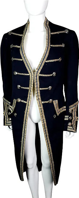 Antique theatrical costume, 18th century military style frock coat