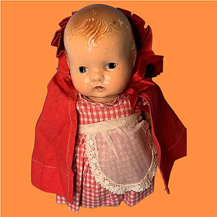 Factory Original Baby Tinyette 8" Composition Doll as Red Riding Hood