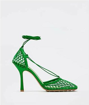 Toile
                                    Stretch Lace-Up Sandal