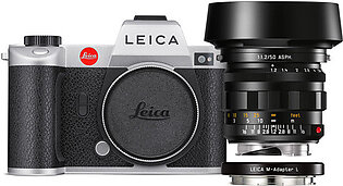 Leica SL2 Silver with Noctilux-M 50 f/1.2 ASPH. and M-Adapter L