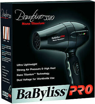 BaByliss®PRO Nano Titanium™ Bambino 5510 Hair Blow Dryer 1000 Watts Dual Voltage