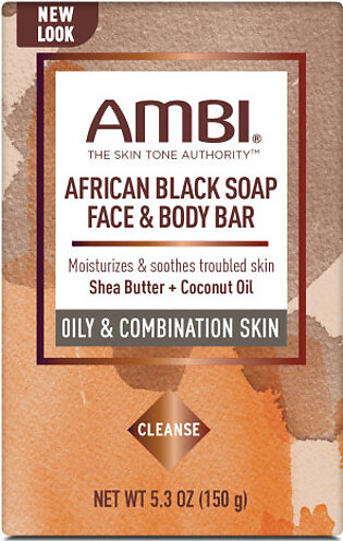 AMBI African Black Soap Face & body Bar 5.3 oz.