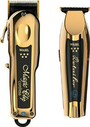 Wahl Gold Magic Clipper Cordless and Gold Detailer Combo