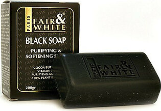 Fair & White Antibacterial Purifying & Softening Black Soap 7 oz